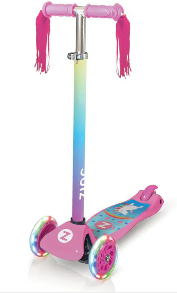 Zinc T-Motion 3 Wheel Scooter Unicorn Design