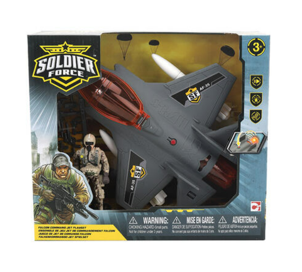 Soldier Force Light & Sounds Falcon Command Jet Playset - Toyworld NZ