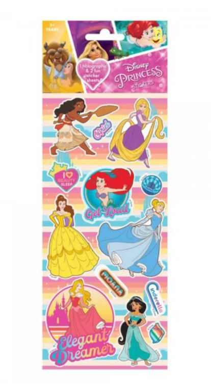 Bell Sticker Princess Disney Princess Holographic Stickers 3 Pack – Toyworld NZ