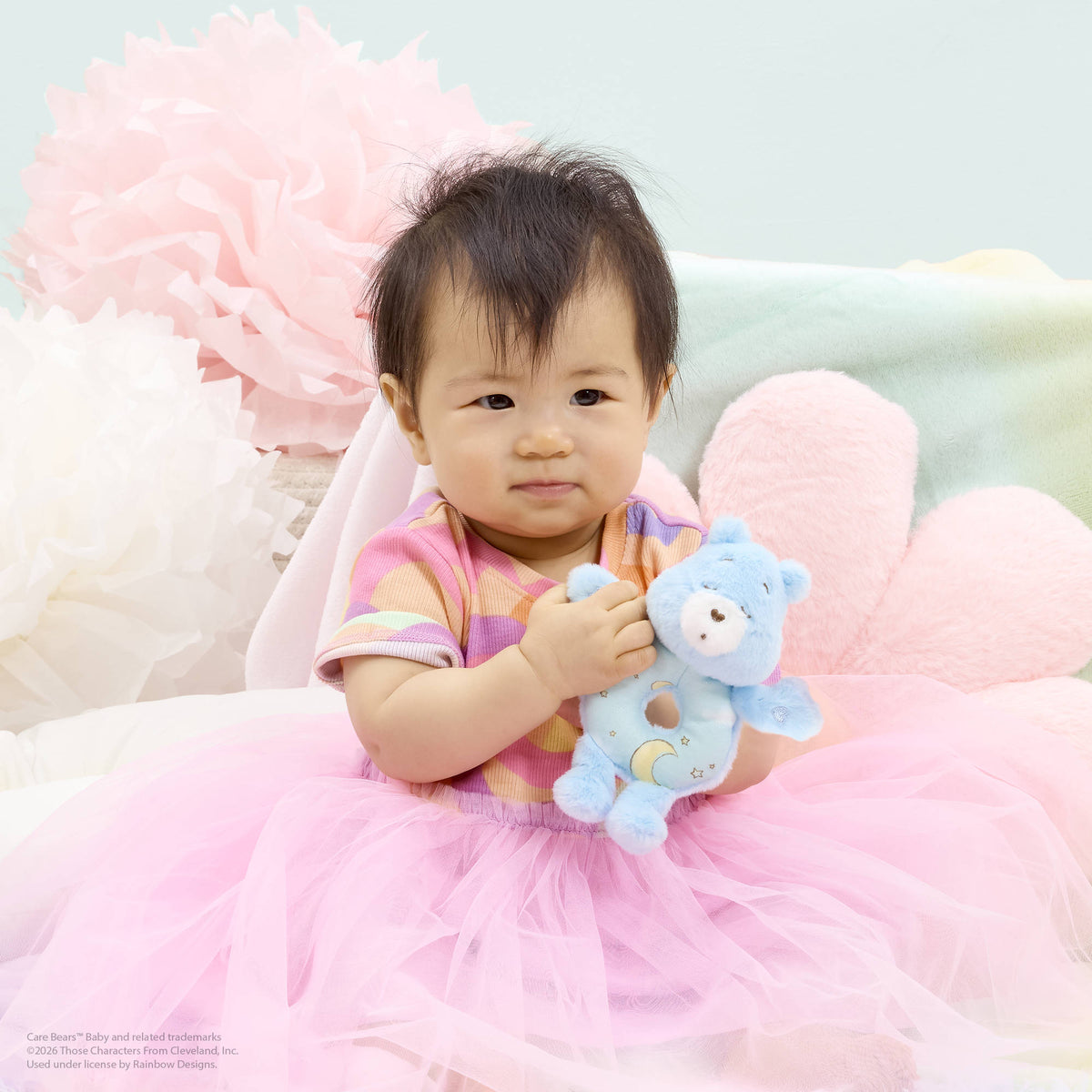 Care Bears Baby Ring Rattle - Bedtime Bear toy for baby.
