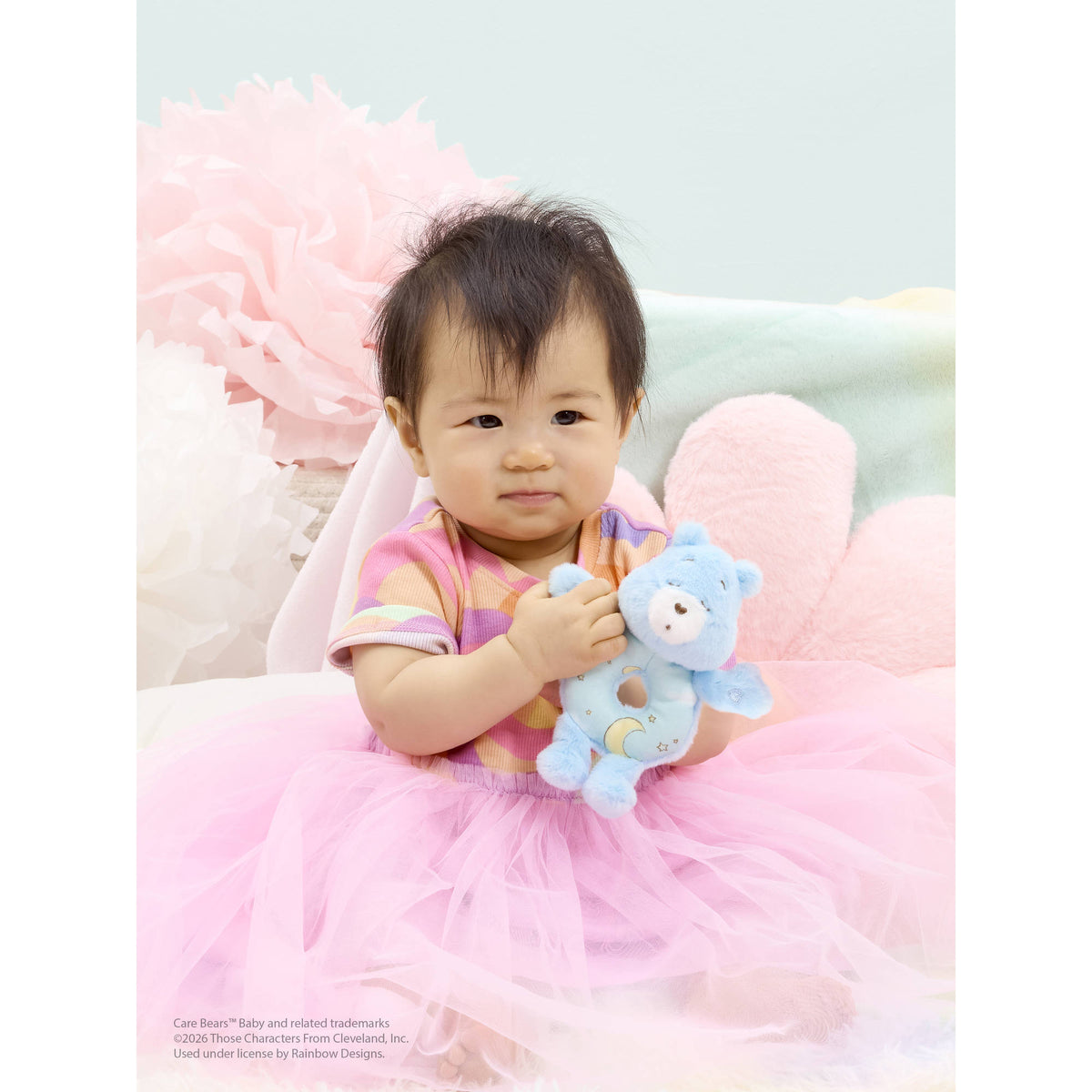 Care Bears Baby Ring Rattle - Bedtime Bear toy for baby.