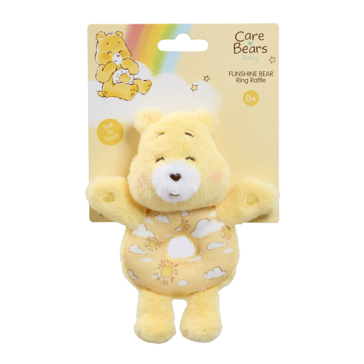 Care Bears Baby Ring Rattle - Funshine Bear for baby.