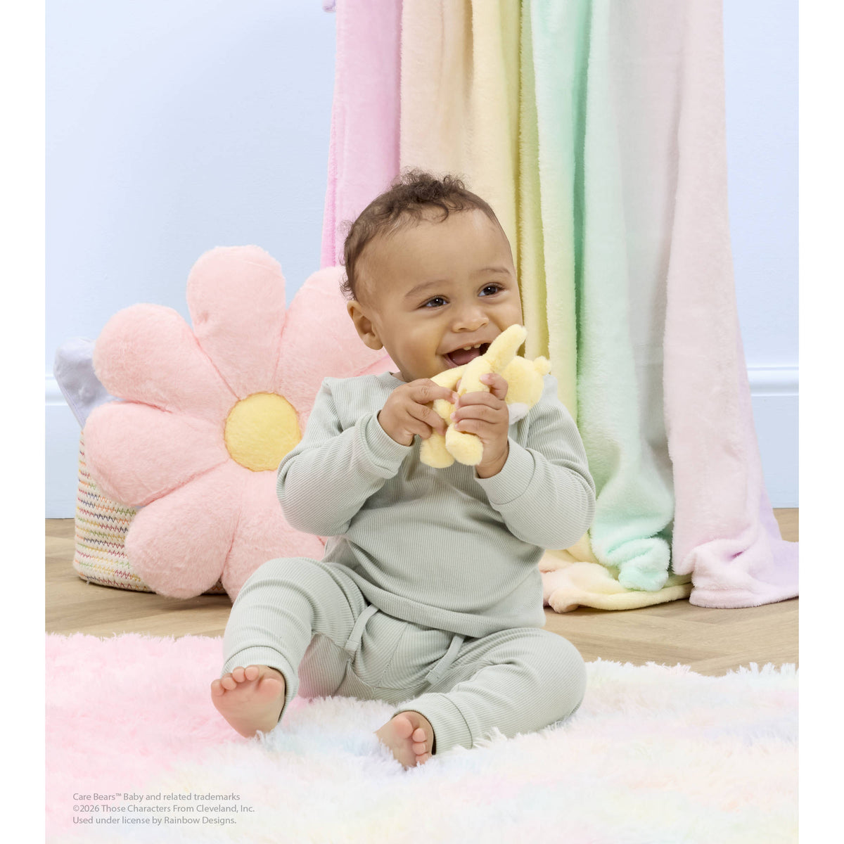 Care Bears Baby Ring Rattle - Funshine Bear for baby.