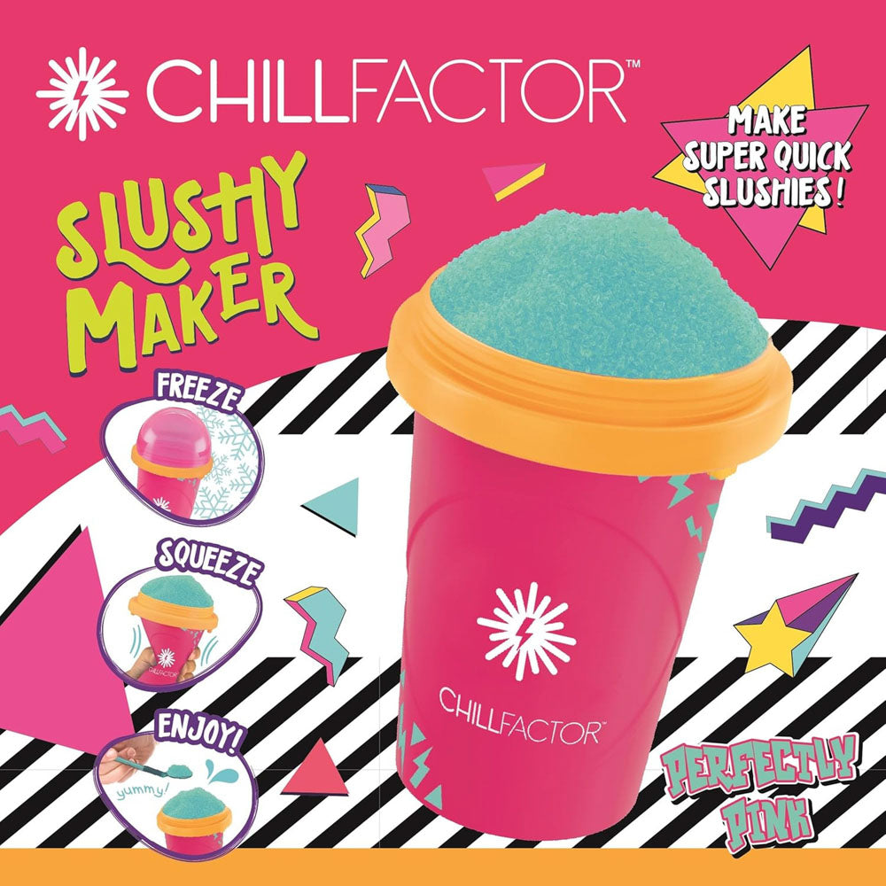 Freeze, squeeze, and enjoy! Chill Factor Slushy Maker Colour Shock Perfectly Pink