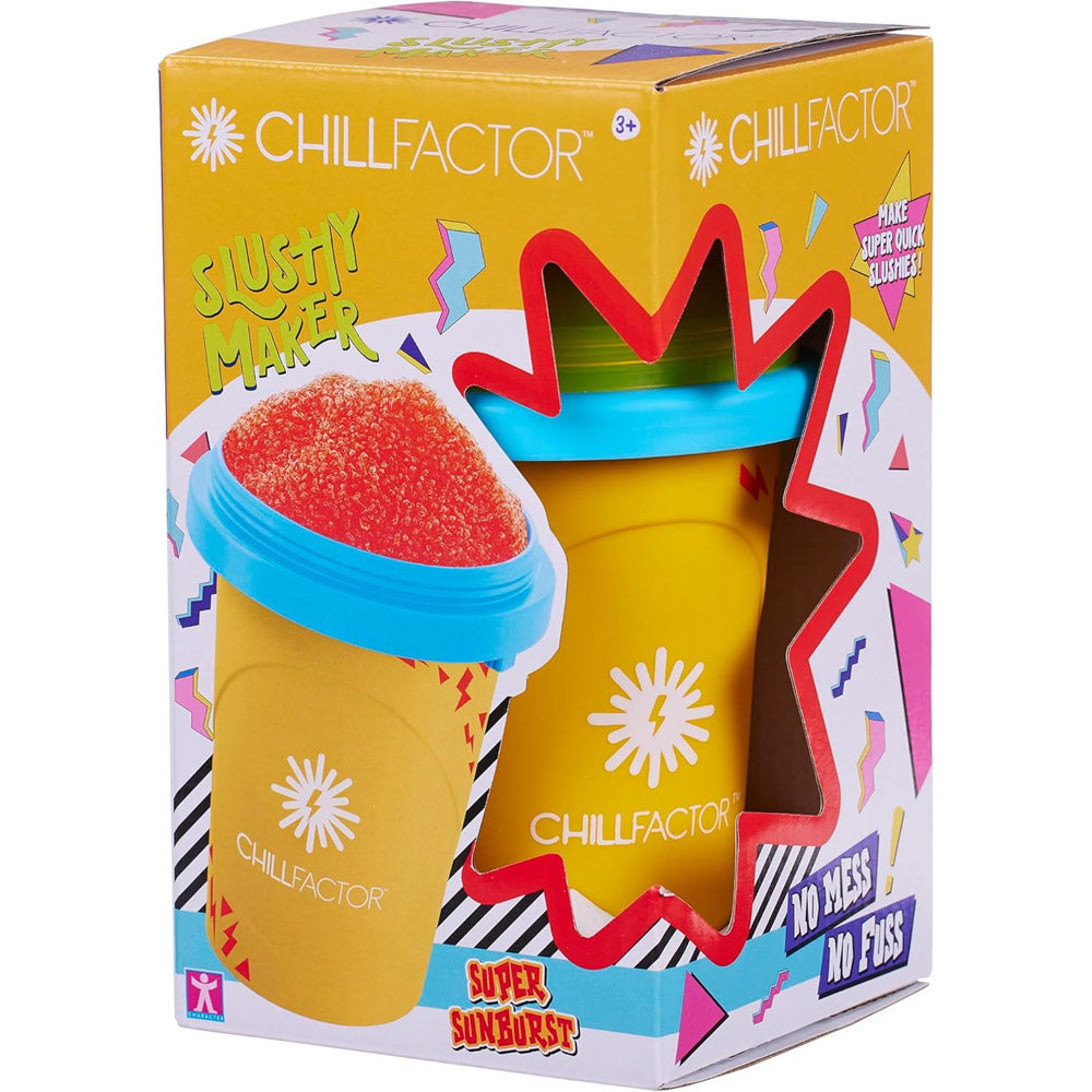 Chill Factor Slushy Maker Colour Shock Super Sunburst, in packaging