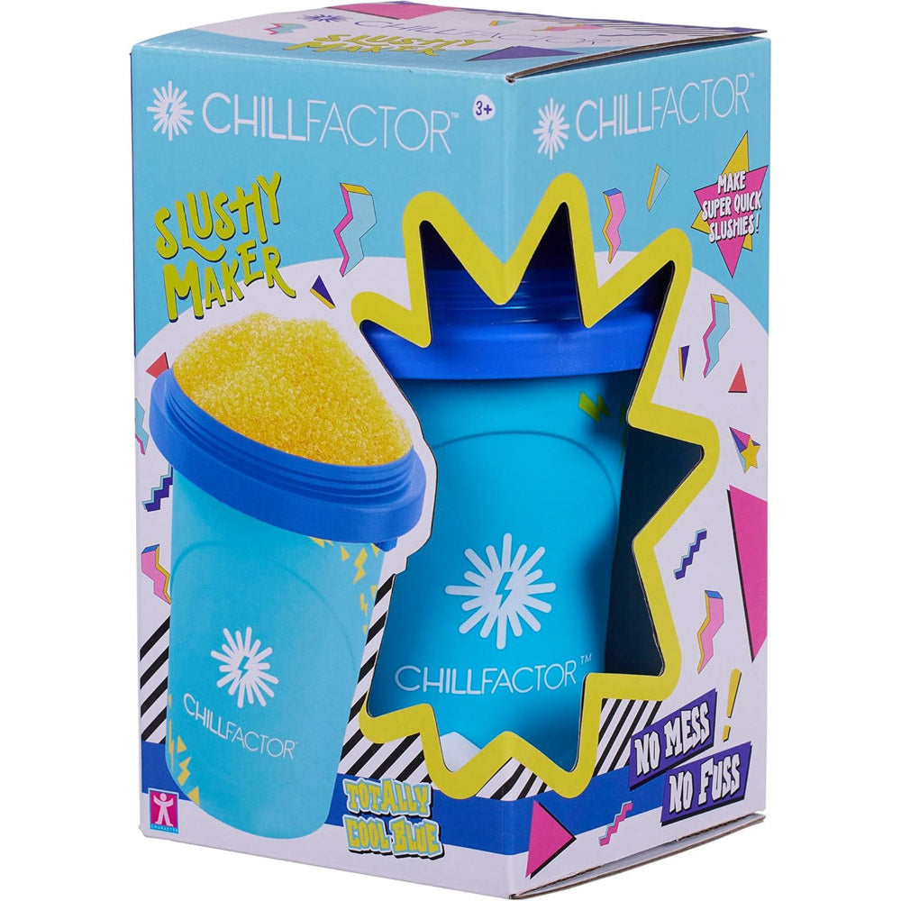 Chill Factor Slushy Maker Colour Shock Totally Cool Blue, in packaging