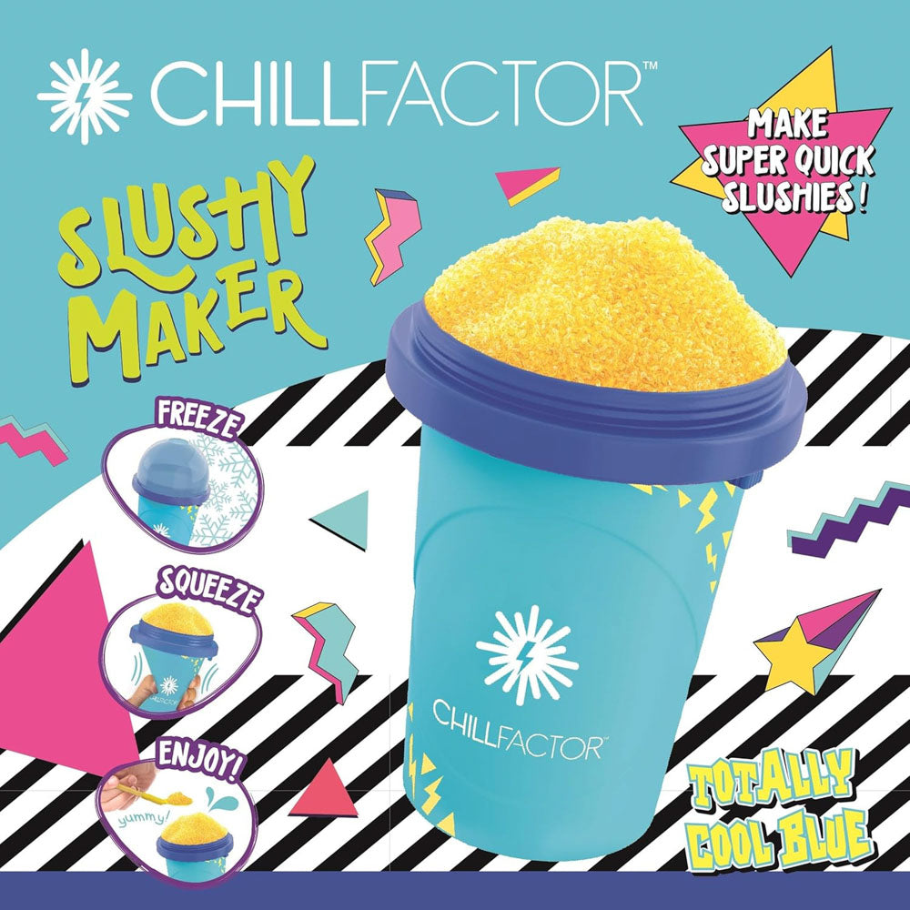 Freeze, squeeze, and enjoy! Chill Factor Slushy Maker Colour Shock Totally Cool Blue