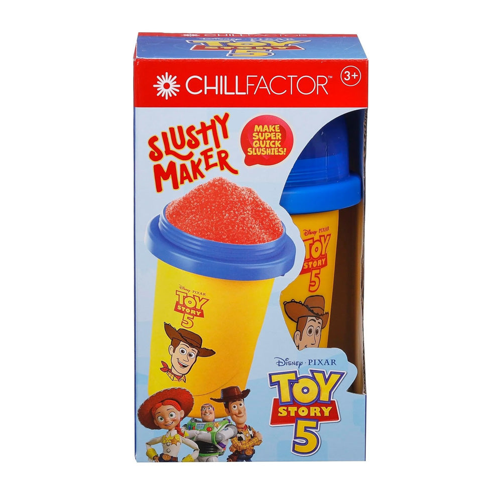Chill Factor Slushy Maker Toy Story 5 Woody cup, in packaging