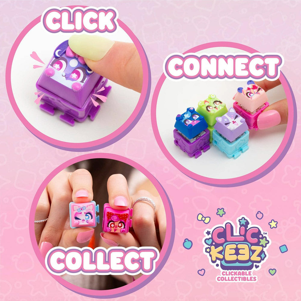 Clickeez Keyboard Mega Pack keychain accessories.