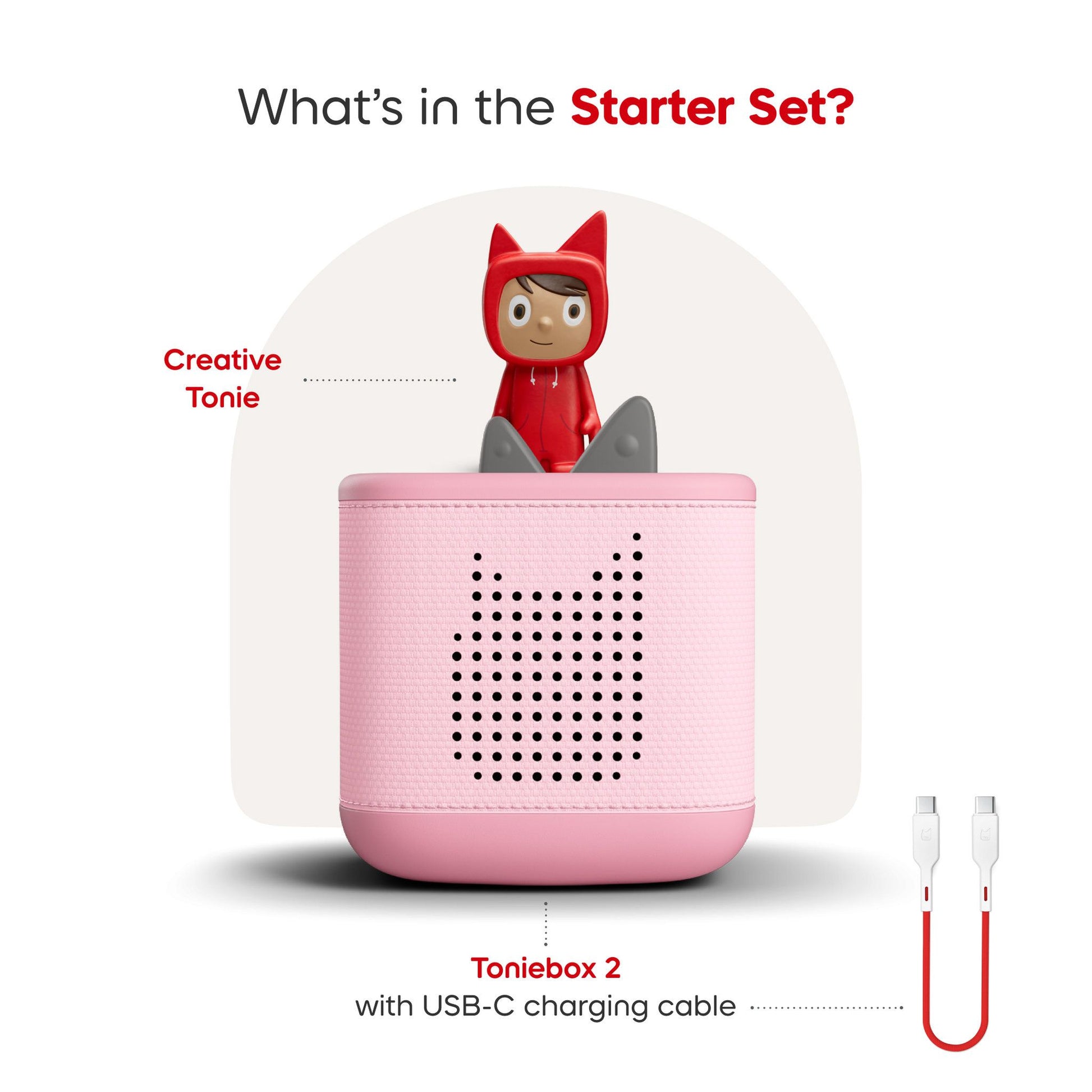 Tonies Toniebox 2 speaker Creative Tonie Rubie Starter Set - Cloud Pink