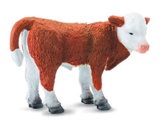COLLECTA HEREFORD CALF STANDING FIGURE (GREEN)