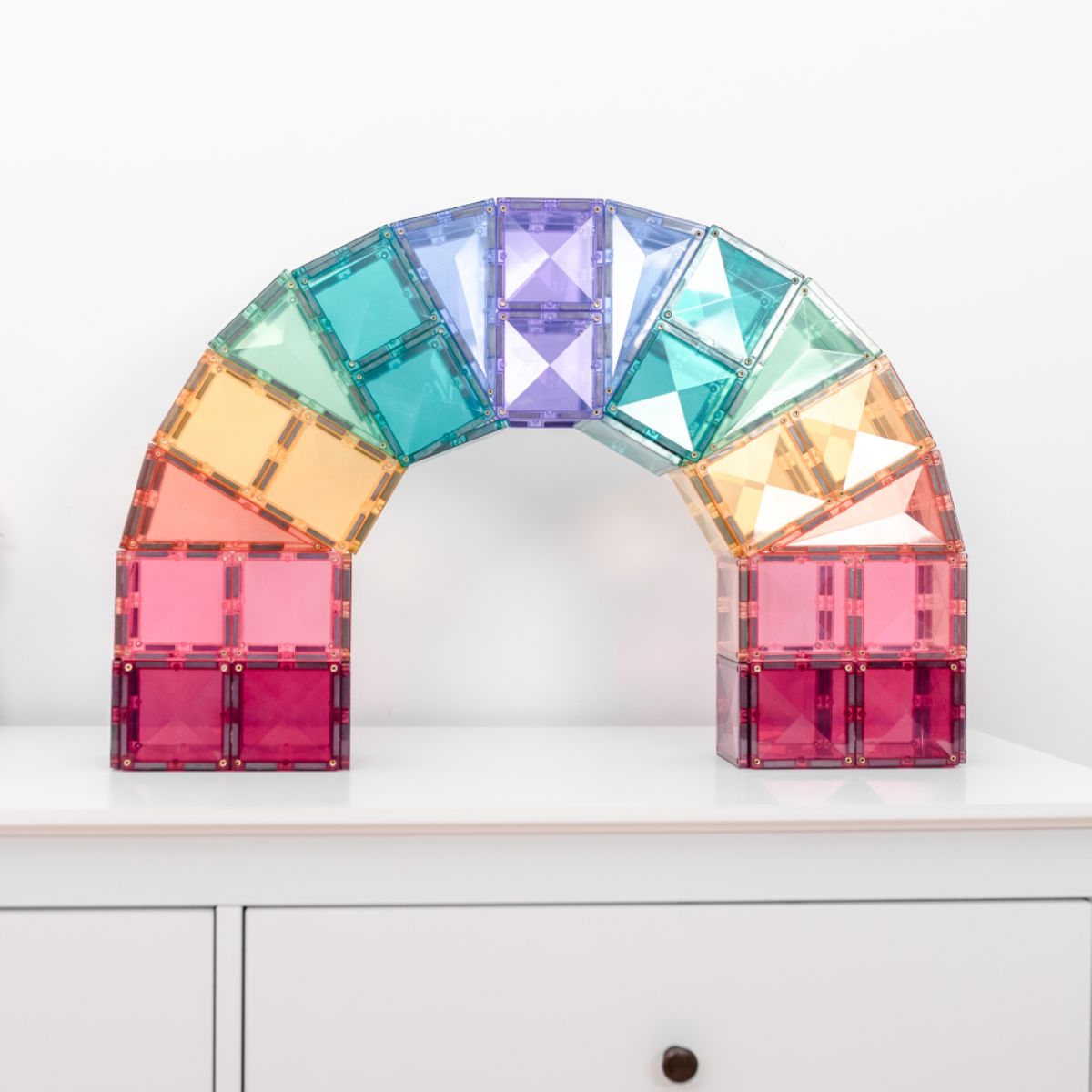 CONNETIX Magnetic Tiles 120 Piece Pastel Creative Pack - Toyworld NZ
