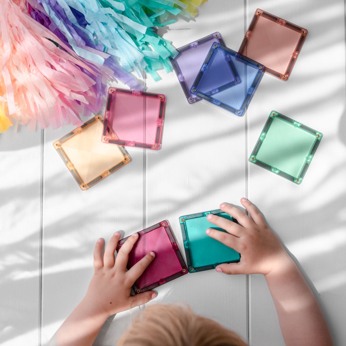 CONNETIX Magnetic Tiles 120 Piece Pastel Creative Pack - Toyworld NZ