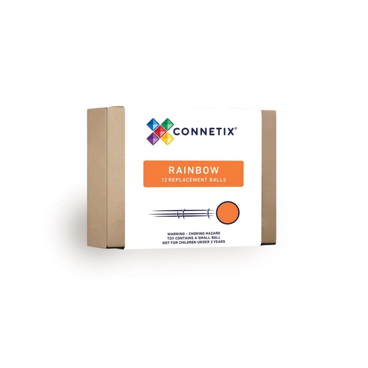 CONNETIX Magnetic Tiles 12 Piece - Rainbow Replacement Ball Pack - Toyworld NZ