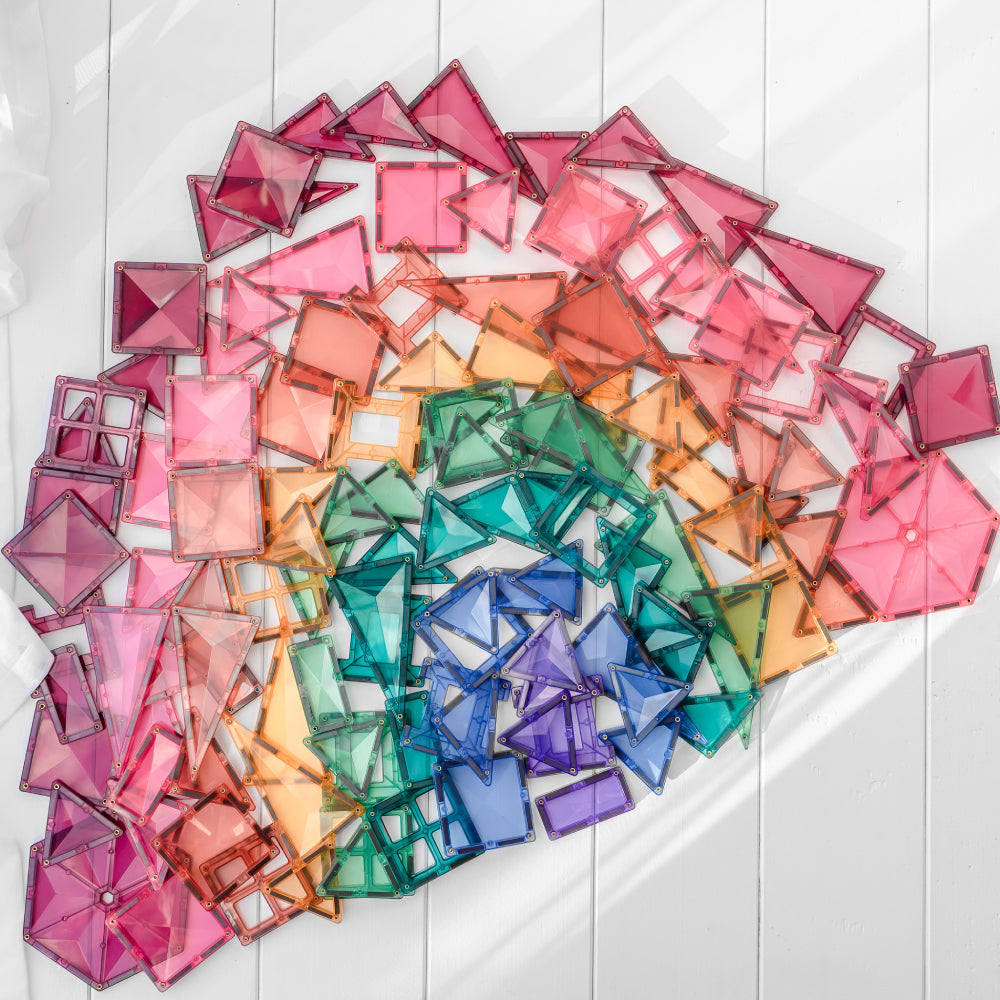 CONNETIX Magnetic Tiles 202 Piece - Pastel Mega Pack - Toyworld NZ