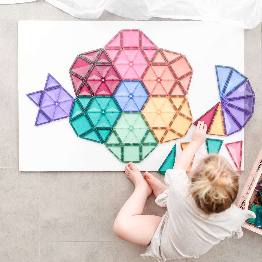 CONNETIX Magnetic Tiles 202 Piece - Pastel Mega Pack - Toyworld NZ