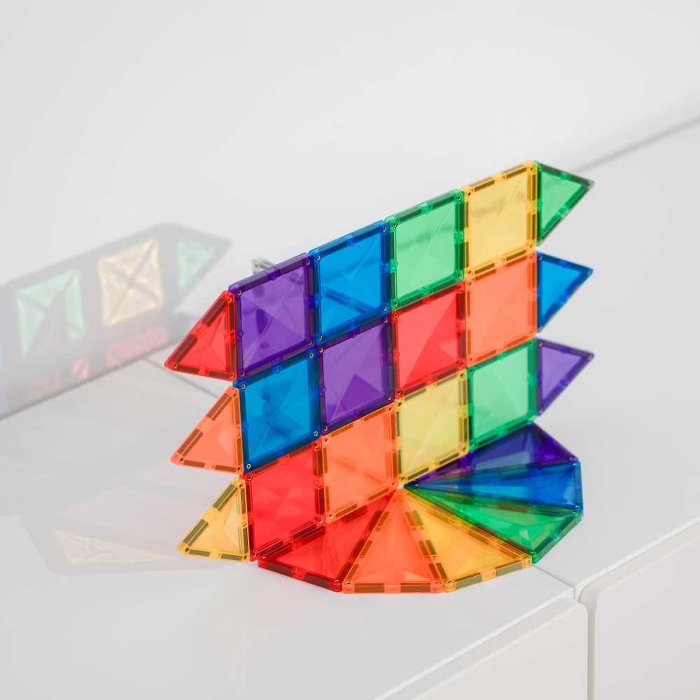 CONNETIX Magnetic Tiles 24 Piece Rainbow Mini Pack – Toyworld NZ