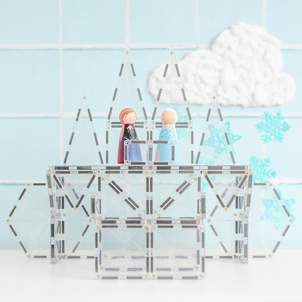 CONNETIX Magnetic Tiles 34 Piece - Clear Pack - Toyworld NZ