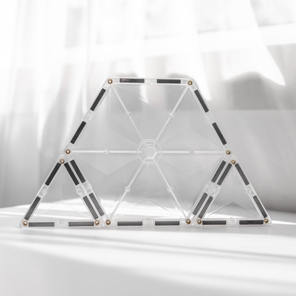 CONNETIX Magnetic Tiles 34 Piece - Clear Pack - Toyworld NZ