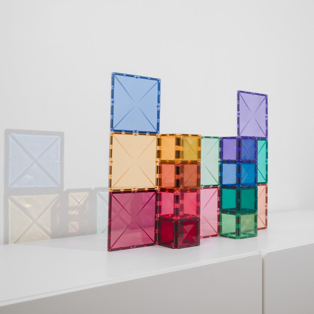 CONNETIX Magnetic Tiles 40 Piece - Pastel Square Pack - Toyworld NZ