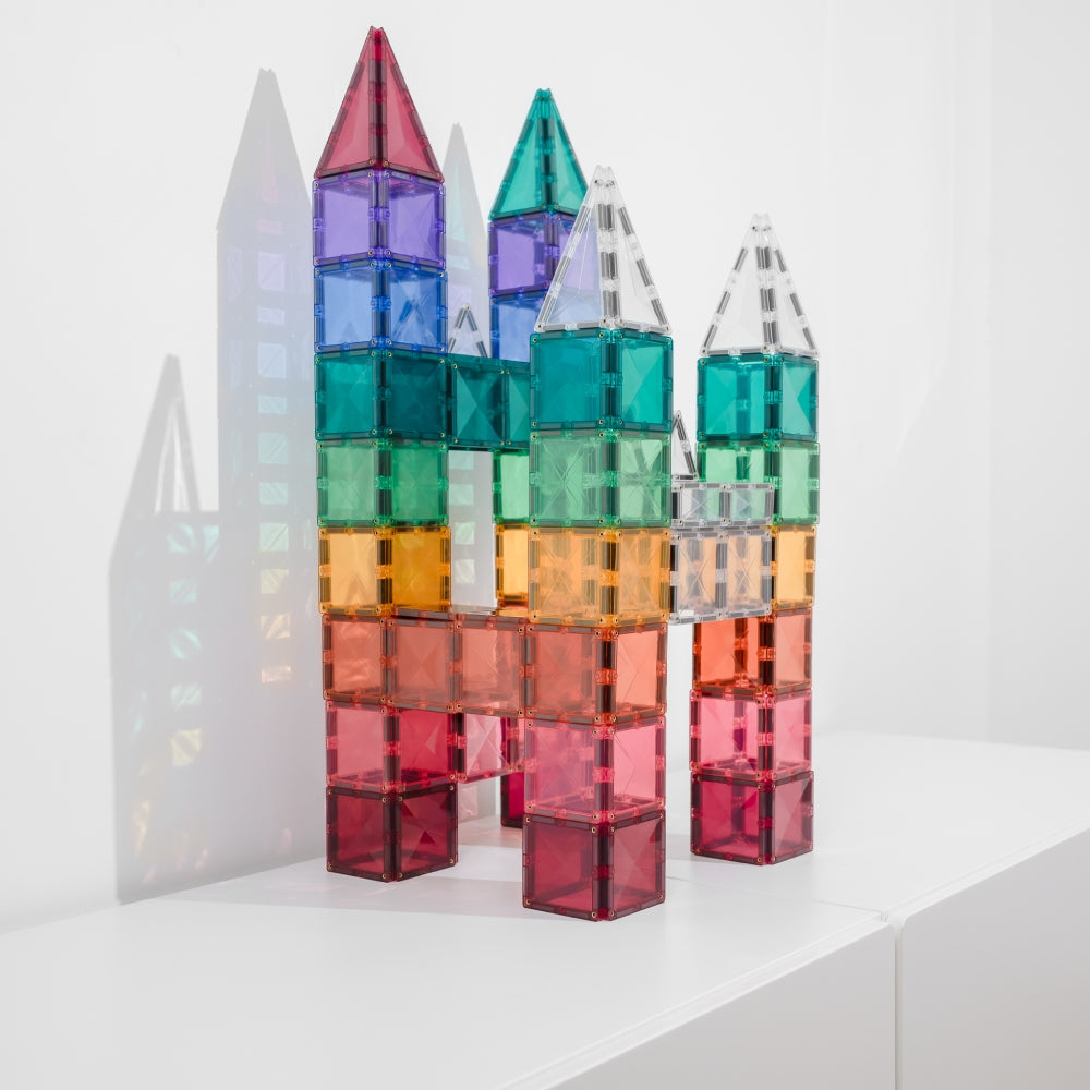 CONNETIX Magnetic Tiles 40 Piece - Pastel Square Pack - Toyworld NZ