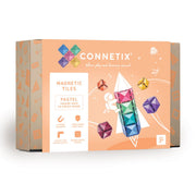 CONNETIX Magnetic Tiles 40 Piece - Pastel Square Pack - Toyworld NZ