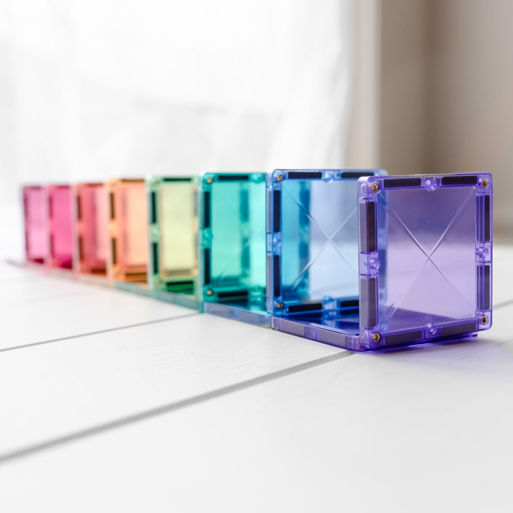 CONNETIX Magnetic Tiles 40 Piece - Pastel Square Pack - Toyworld NZ