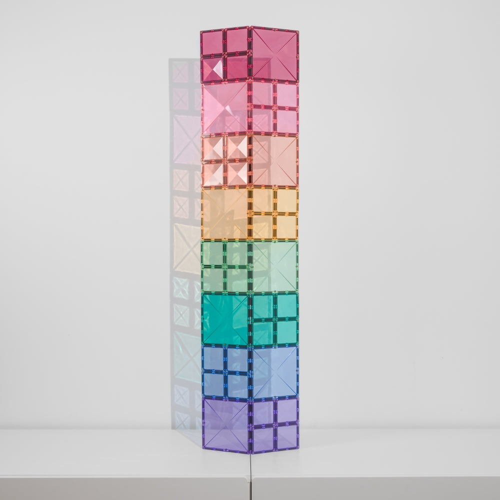 CONNETIX Magnetic Tiles 40 Piece - Pastel Square Pack - Toyworld NZ