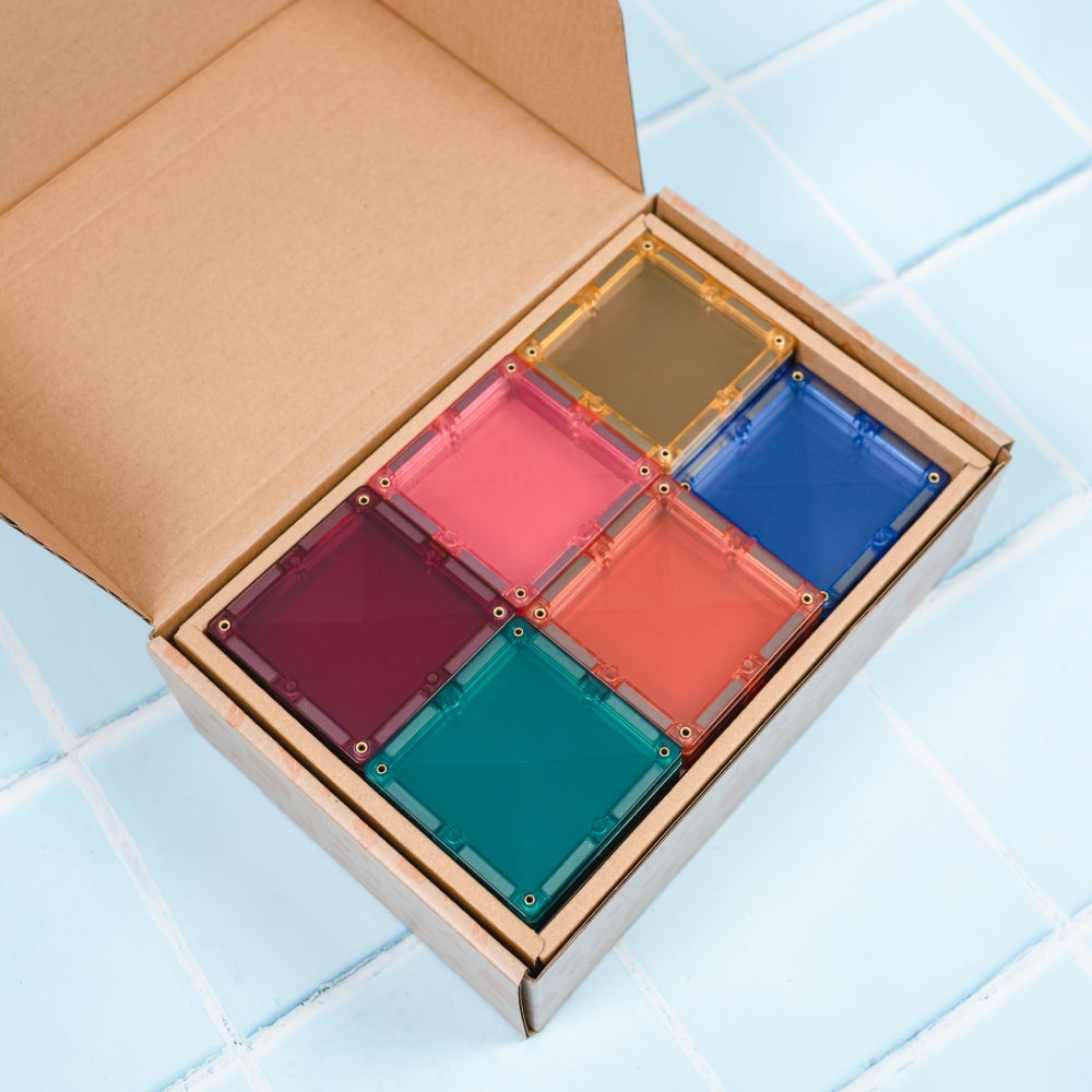 CONNETIX Magnetic Tiles 40 Piece - Pastel Square Pack - Toyworld NZ