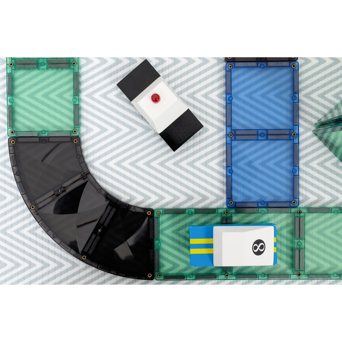 CONNETIX Magnetic Tiles 16 Piece - Ramps & Intersections Pack - Toyworld NZ