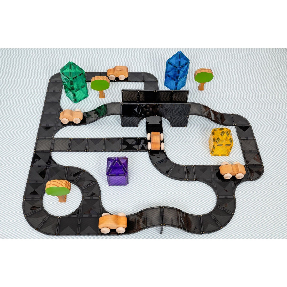 CONNETIX Magnetic Tiles 48 Piece - Creative Roads Pack - Toyworld NZ