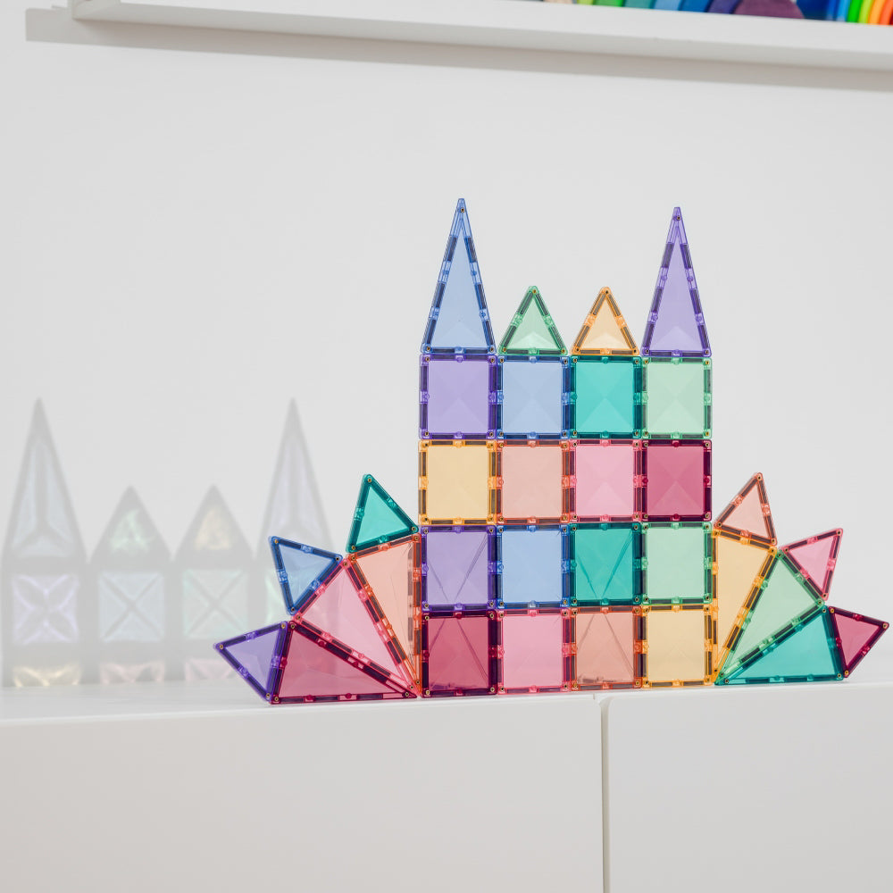 CONNETIX Magnetic Tiles 32 Piece Pastel Mini Pack