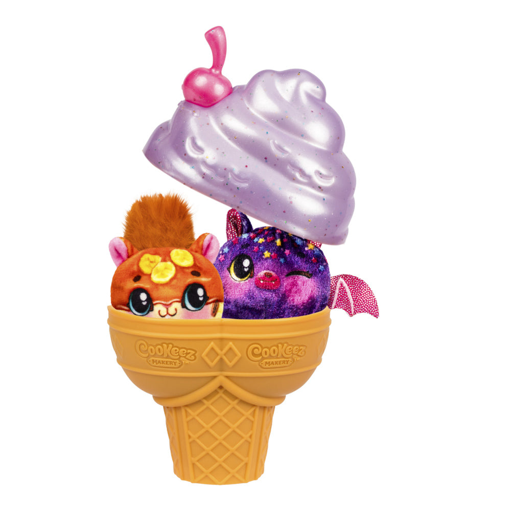 Opened ice cream cone revealing Cookeez Makery Yum Yumz 2-Pack blind box toys