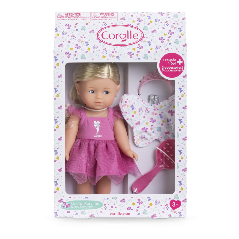 Corolle Mini Rosy Fairy 8 Inch Doll Set toy.