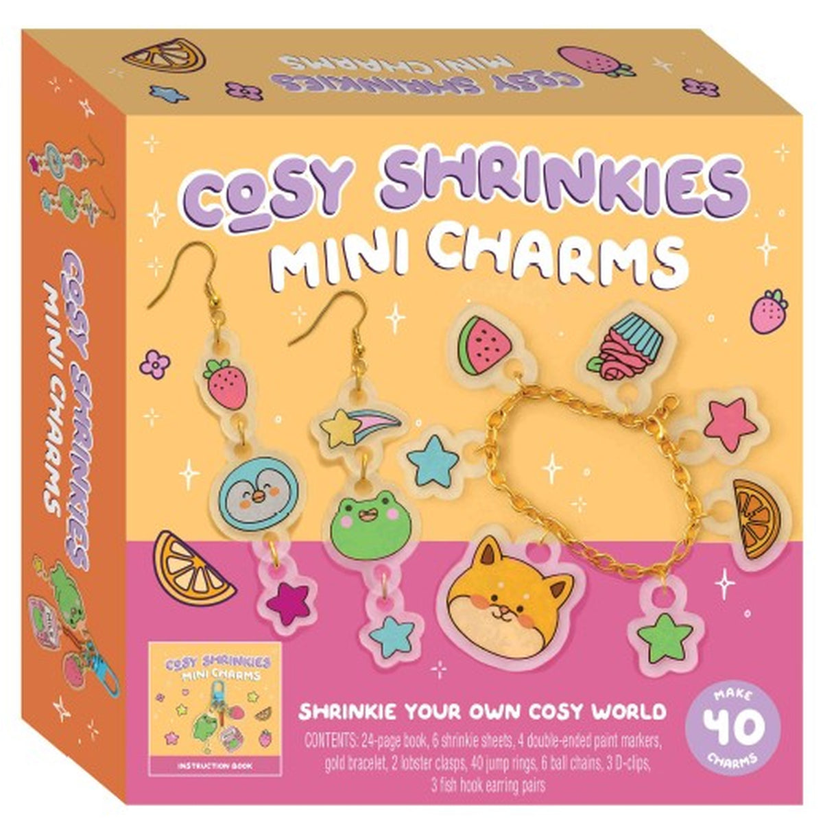 Cosy Shrinkies craft Mini Charms for keyrings and bracelets.