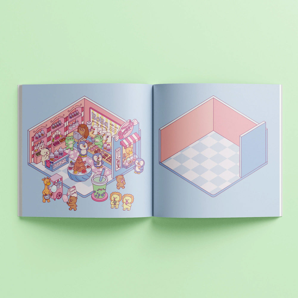 Cosy Sticker Worlds Book - Village Vibes