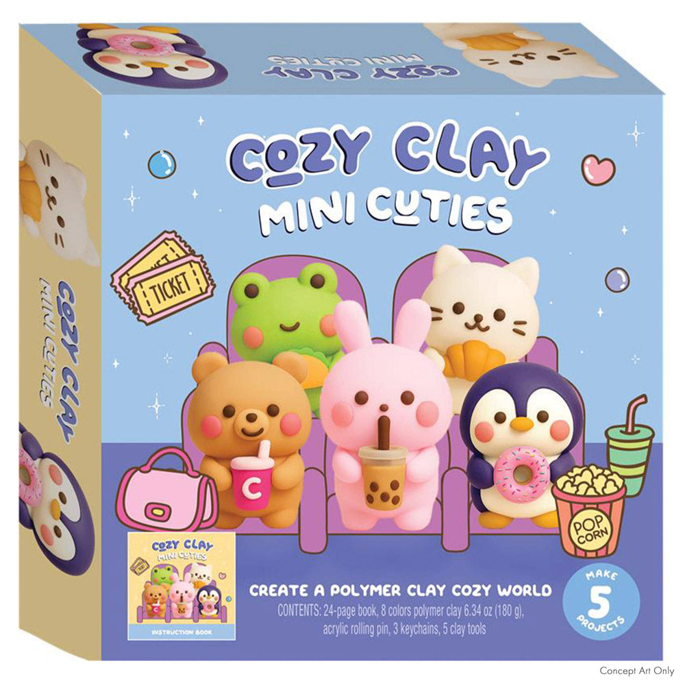 Cozy Clay Mini Cuties Kit DIY Polymer Clay Kit.