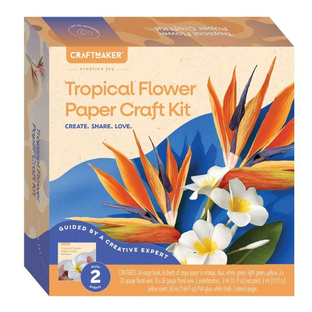 Craft Maker Tropical Flower Paper Craft Kit.