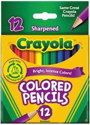 Crayola Half Size Coloured Pencils 12 Pack - Toyworld NZ