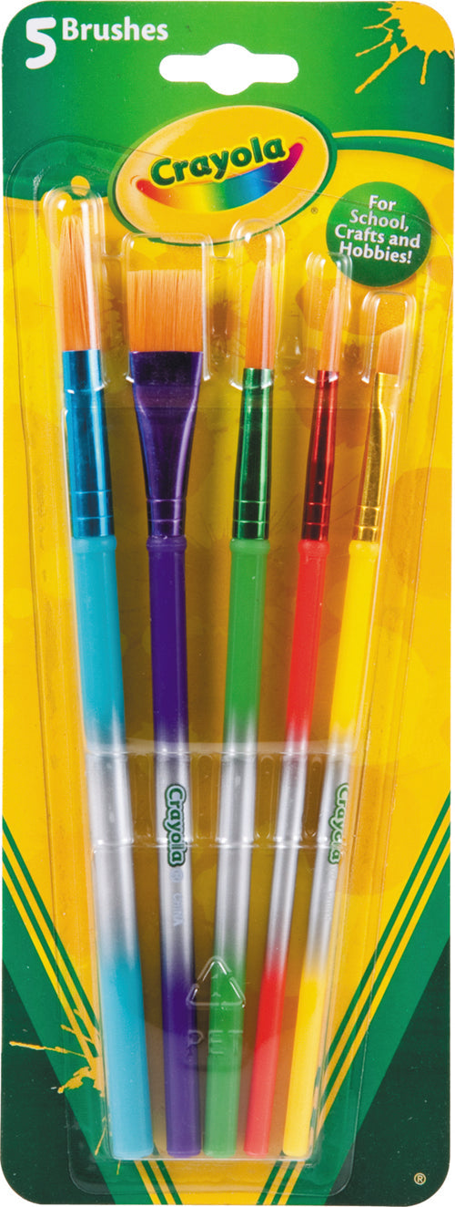 Crayola Art & Craft Brushes 5 Pack - Toyworld NZ