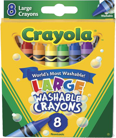 Crayola Ultra-Clean Large Washable Crayons 8 Pack - Toyworld NZ