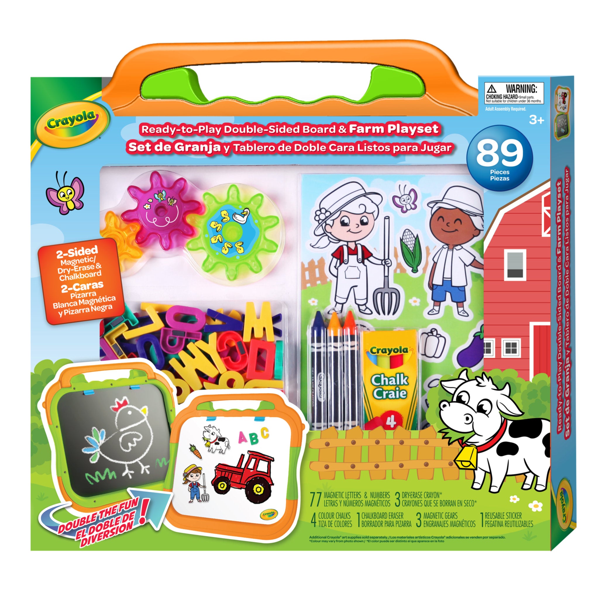 Crayola Ready-to-Play Double-Sided Board & Farm Playset