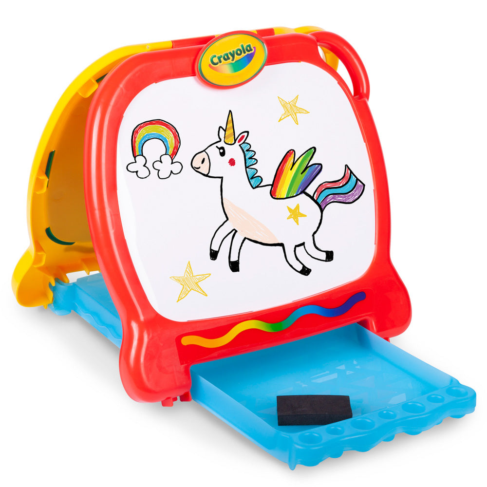 Crayola Art-To-Go Rainbow Easel and chalkboard with drawer