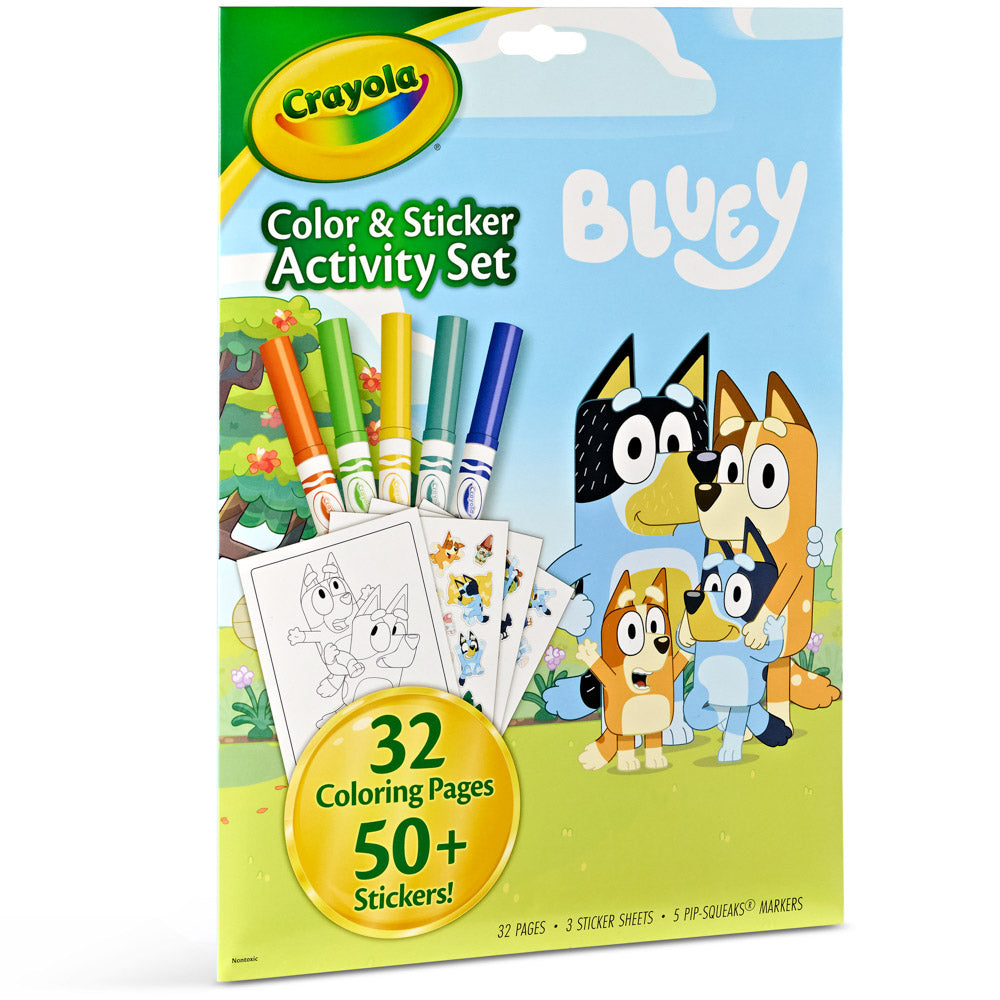 Crayola Colouring & Sticker Activity Set - Bluey, in packaging