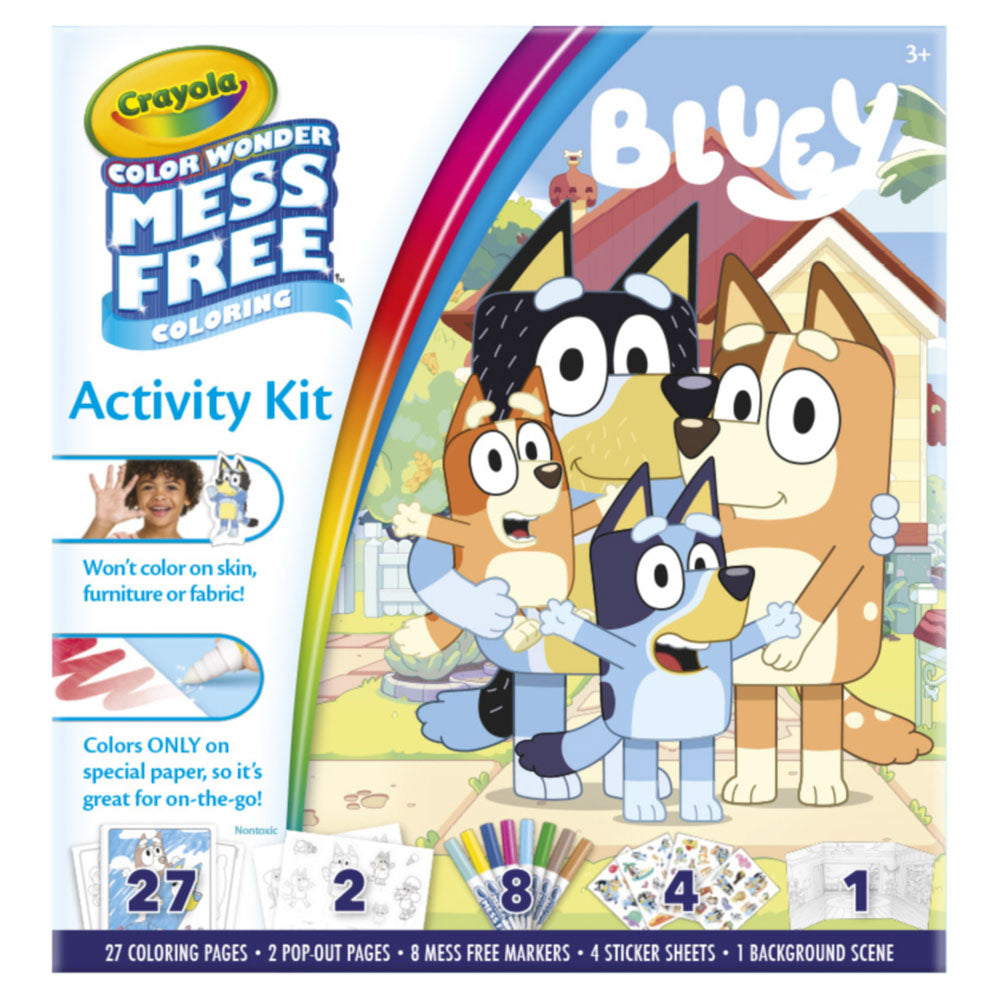 Crayola Colour Wonder Activity Kit Bluey colouring book