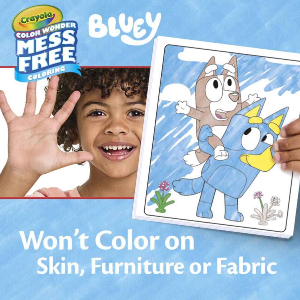 Crayola Colour Wonder Activity Kit Bluey markers won't stain