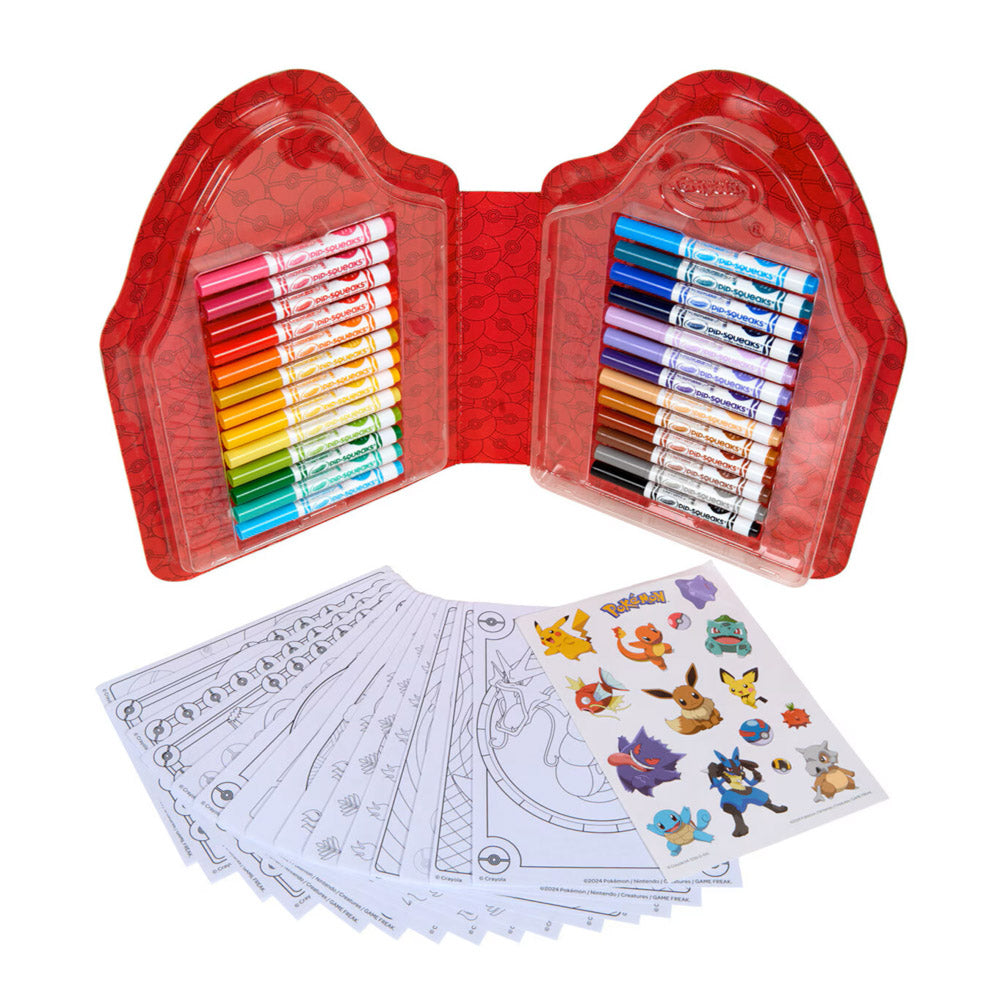 Crayola Pokemon Colour & Sticker Activity Set with markers and colouring sheets