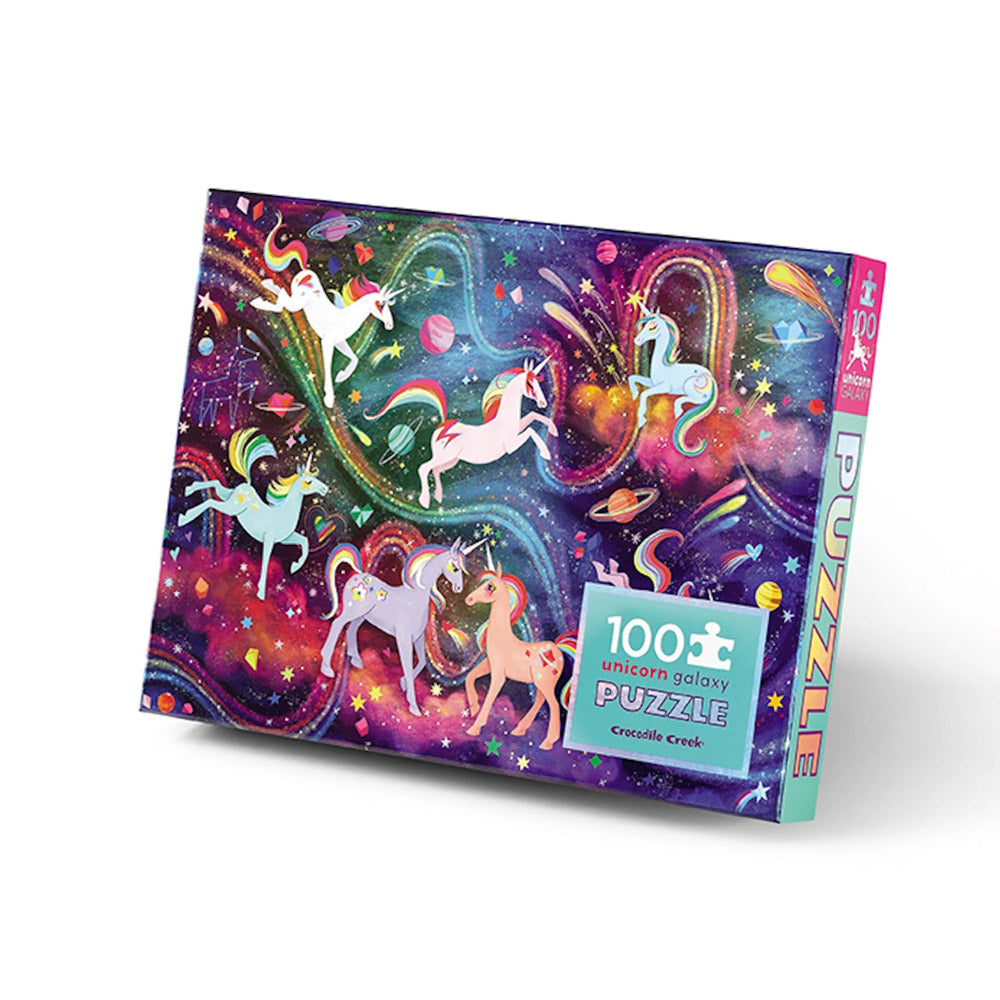Croc Creek 100 Piece Holographic Puzzle - Unicorn Galaxy