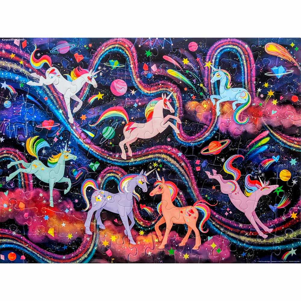 Croc Creek 100 Piece Holographic Puzzle - Unicorn Galaxy