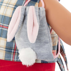 OUR GENERATION REGULAR OUTFIT BUNNY LOVE DENIM & PLAID SHIRT WITH BUNNY PURSE OUTFIT